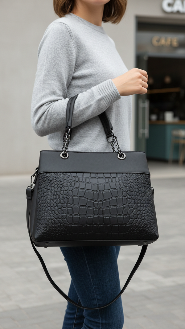 Black Casual Hand Bag For Women P56263