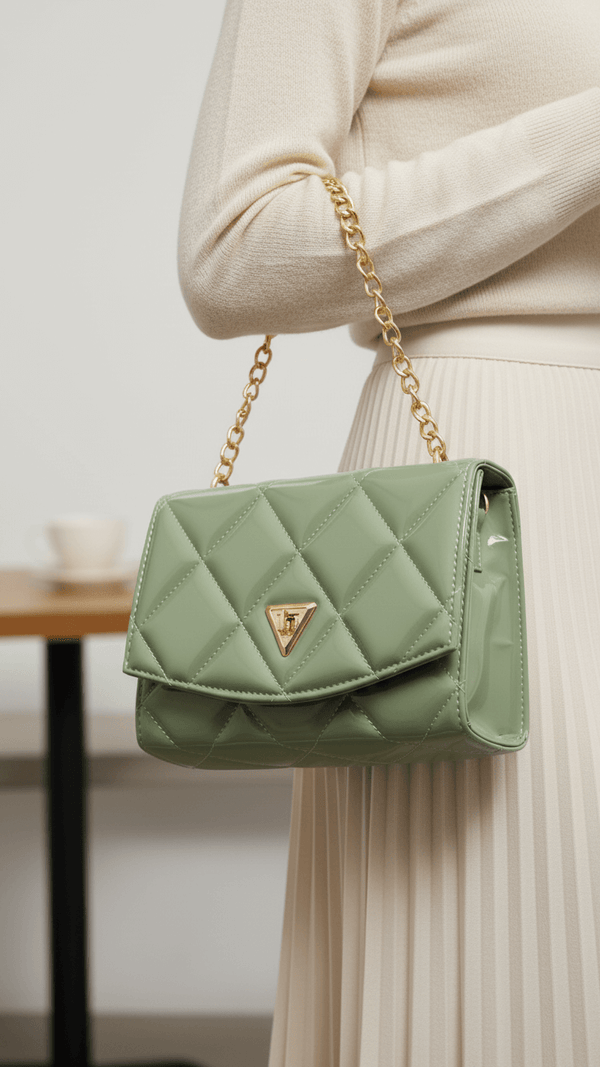 Green Casual Shoulder Bag For Ladies P56267