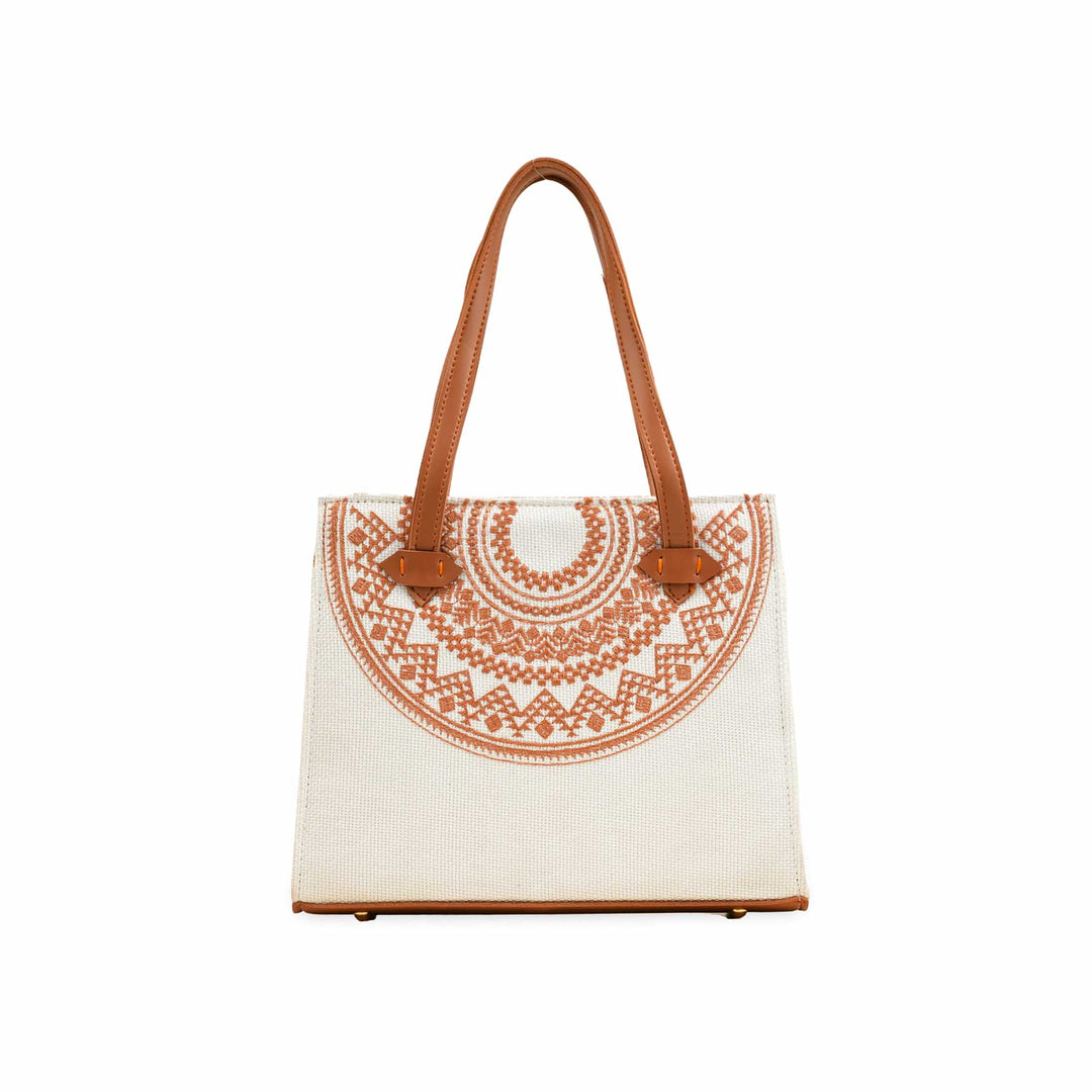 White Casual Hand Bag For Women P56272