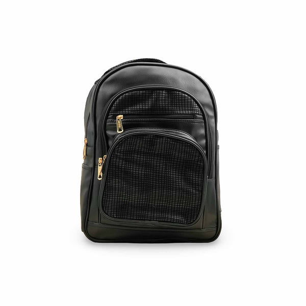 Black Casual Backpack For Women P56273