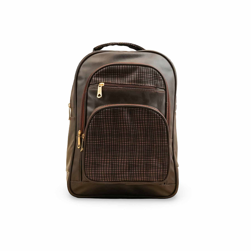 Coffee Casual Backpack For Women P56273