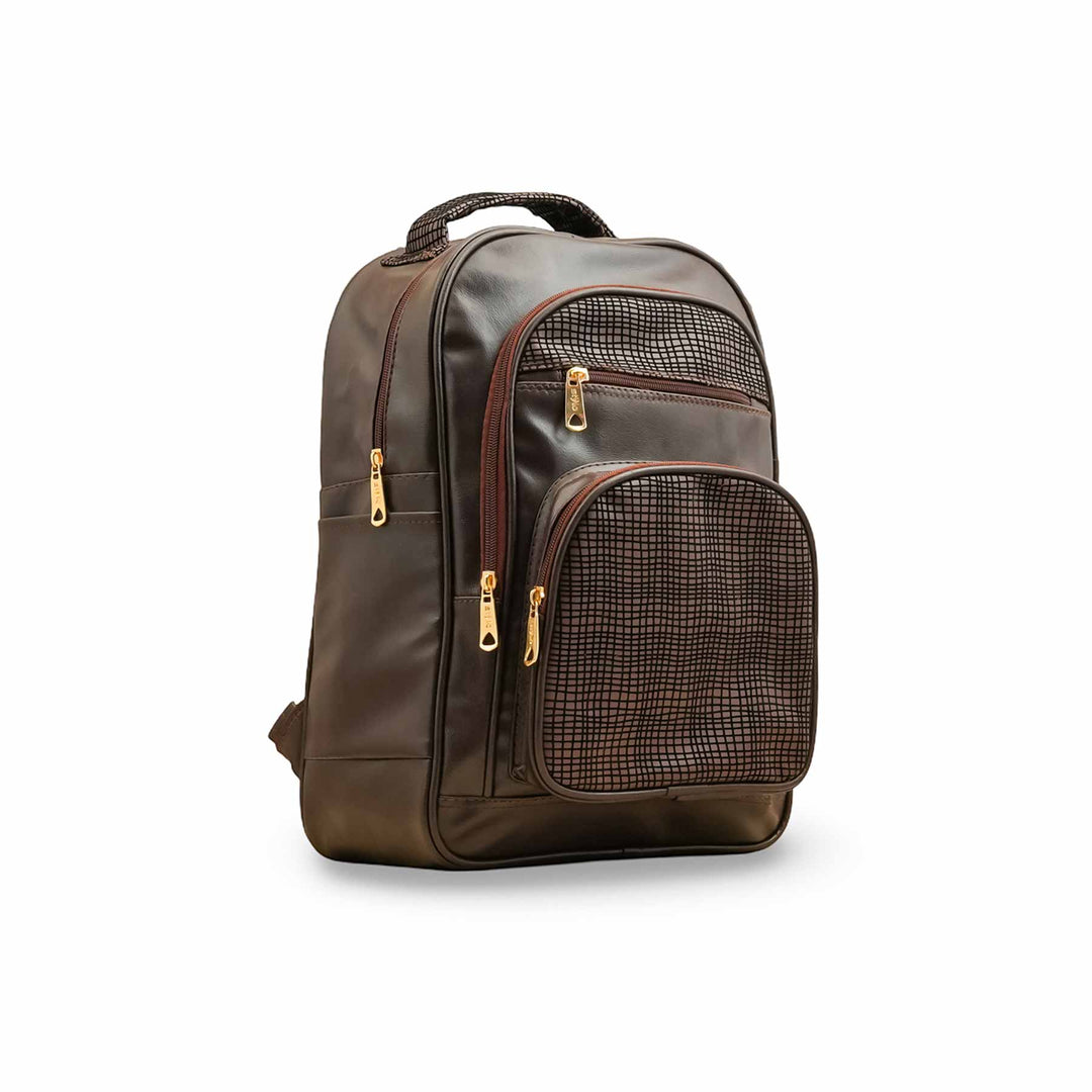 Coffee Casual Backpack For Women P56273