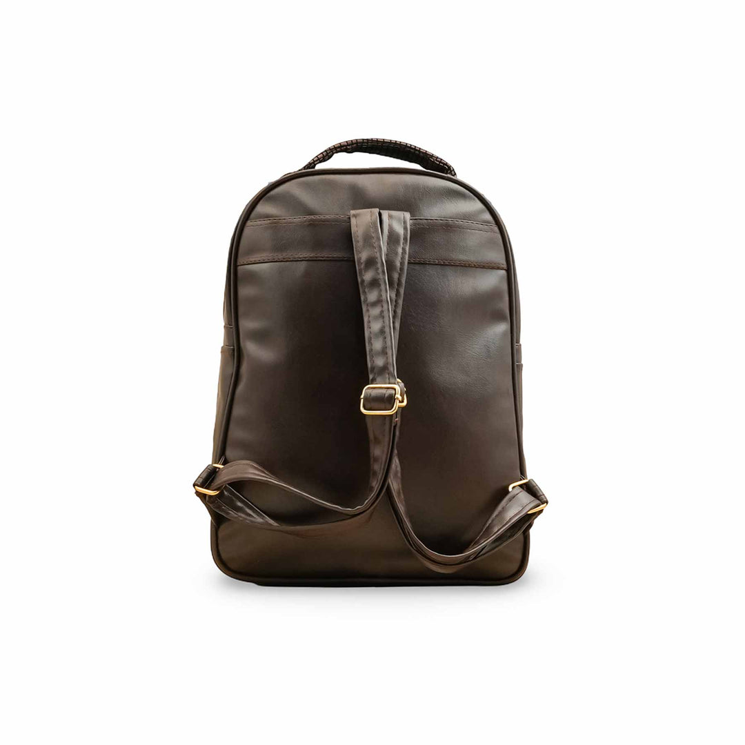 Coffee Casual Backpack For Women P56273