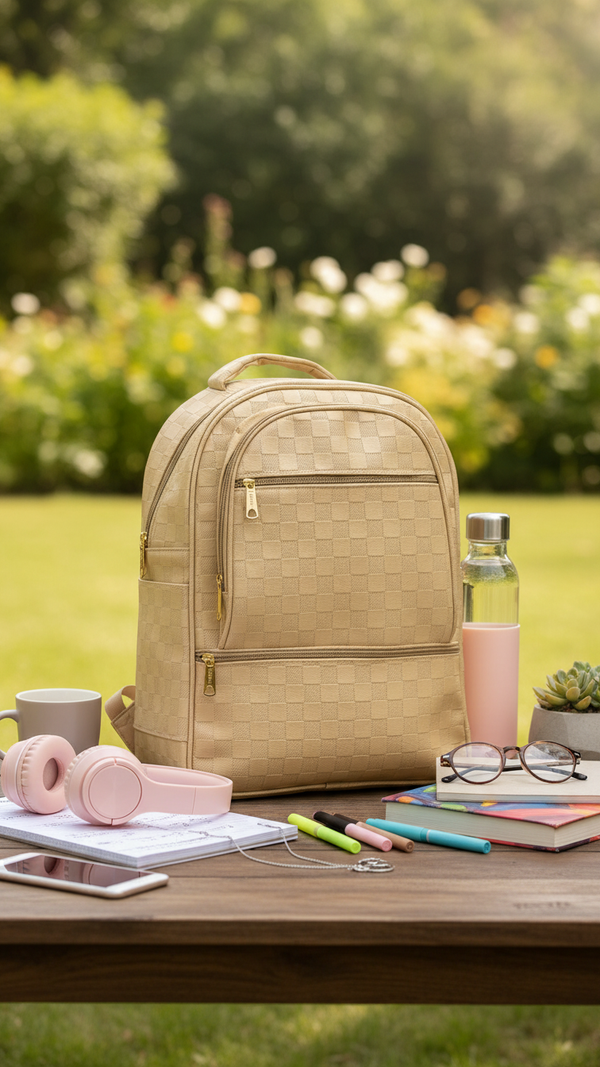 Beige Casual Backpack P56274