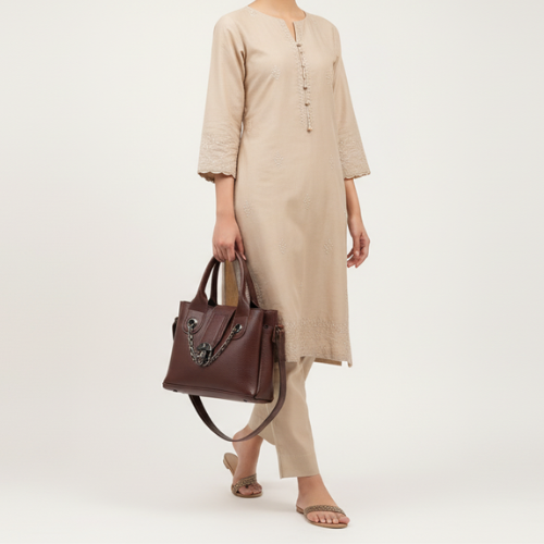 Brown Casual Hand Bag For Women P56284