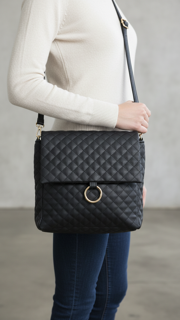 Black Casual Shoulder Bag For Women P56285