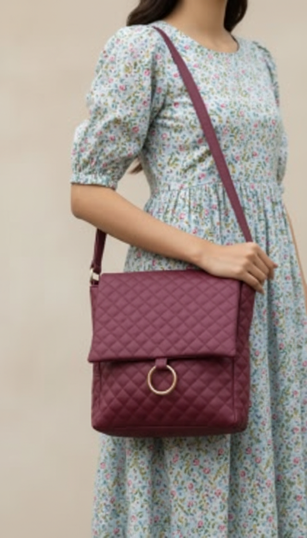 Maroon Casual Shoulder Bag For Women P56285