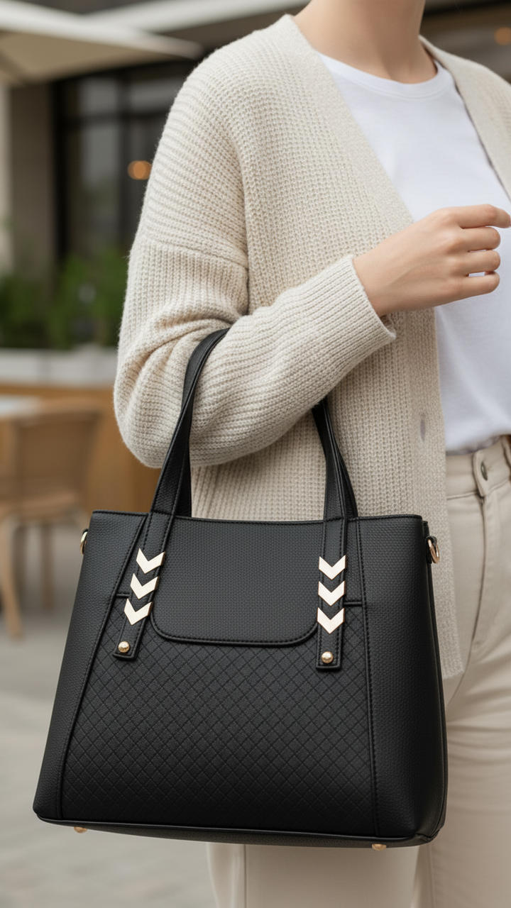 Black Casual Hand Bag For Women P56287