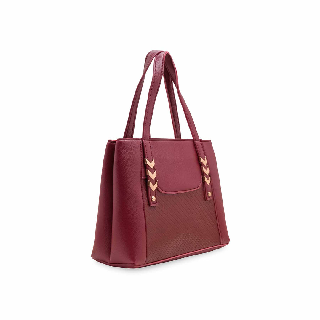 Maroon Casual Hand Bag For Women P56287