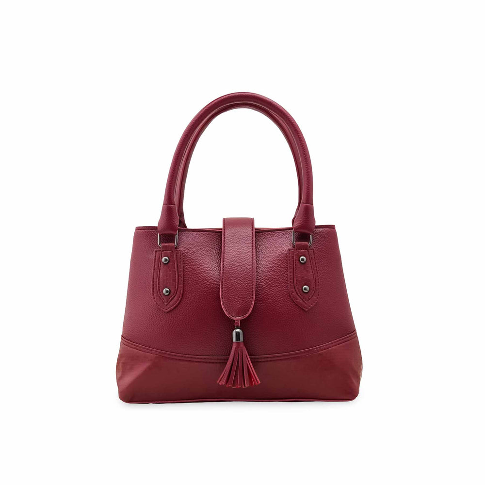 Maroon Casual Hand Bag For Ladies P56288