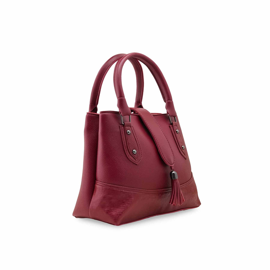 Maroon Casual Hand Bag For Ladies P56288