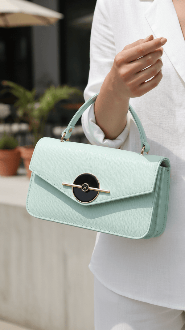 Aqua Green Casual Shoulder Bag For Women P56300