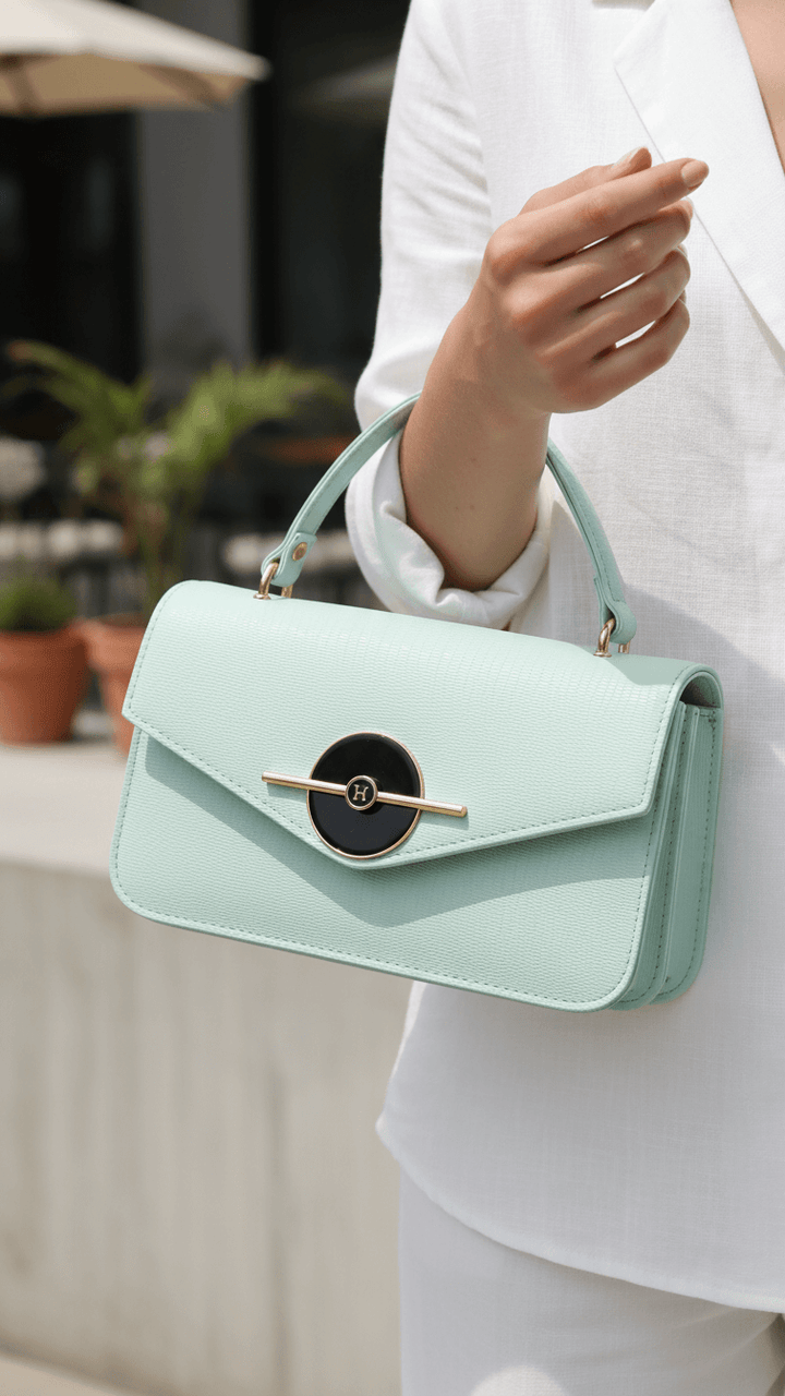 Aqua Green Casual Shoulder Bag For Women P56300