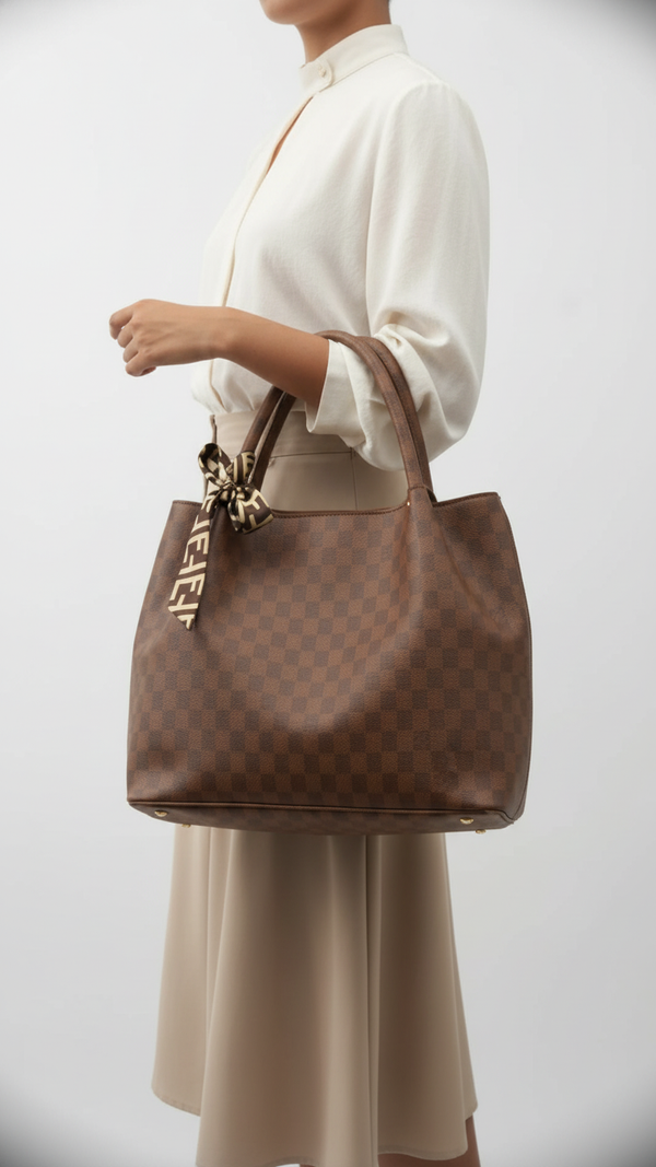Brown Casual Shoulder Bag For Women P56303