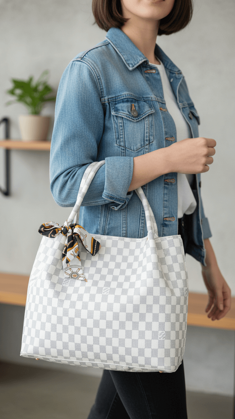 White Casual Shoulder Bag For Women P56303