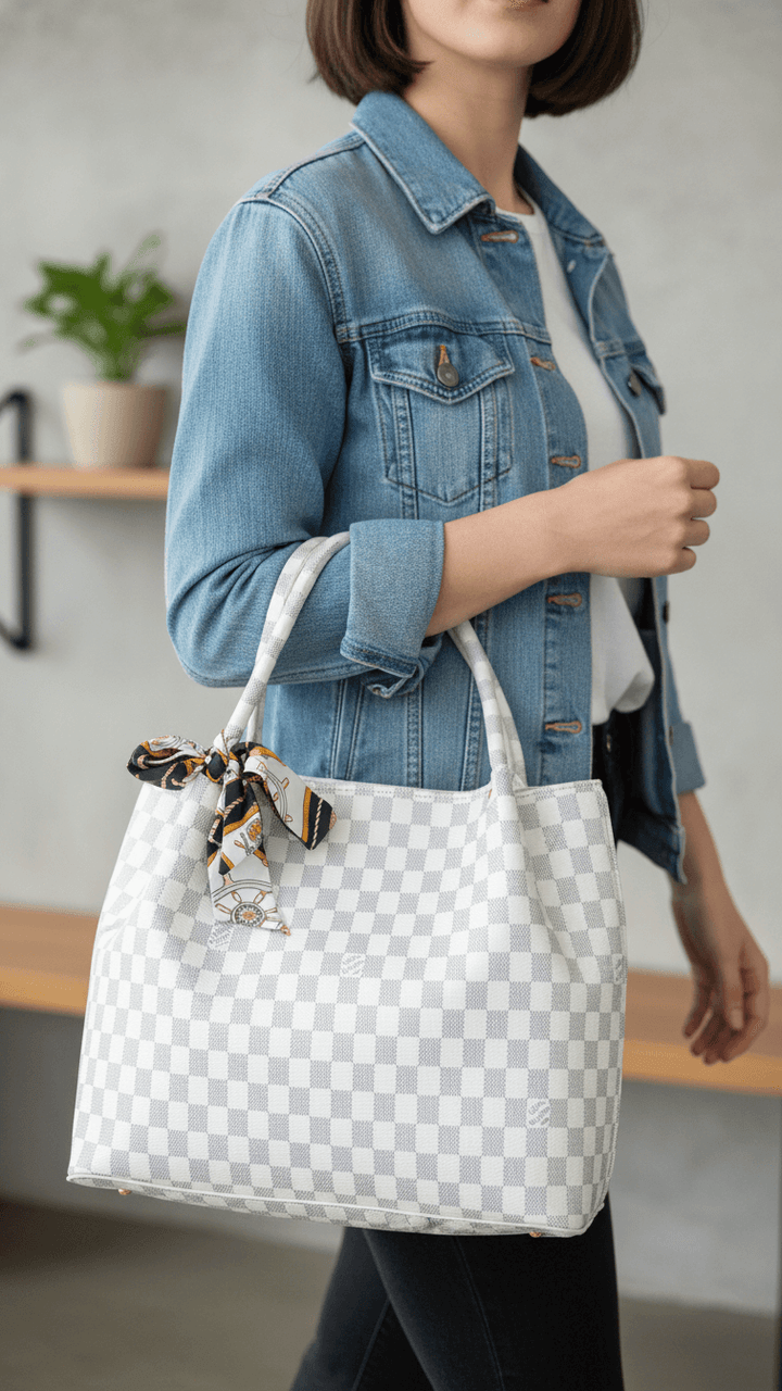 White Casual Shoulder Bag For Women P56303