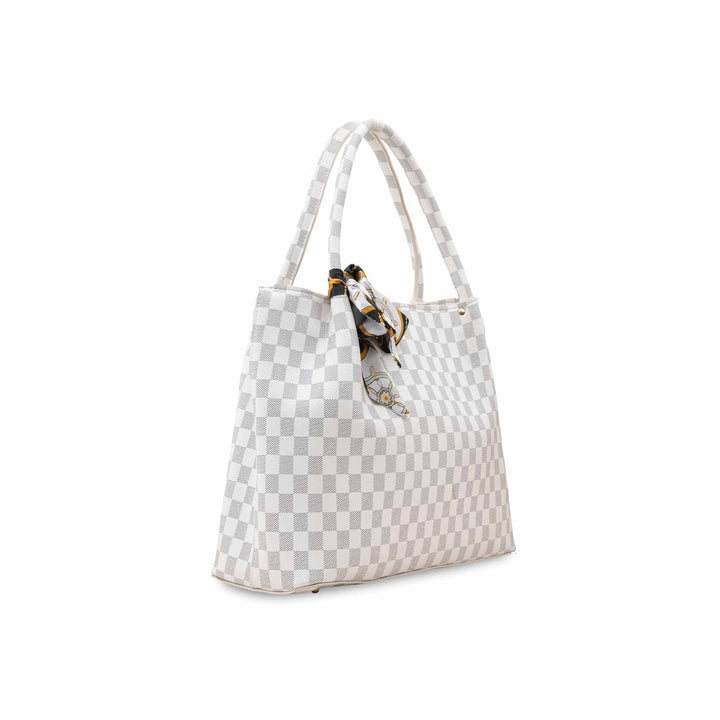White Shoulder Bag For Women P56303