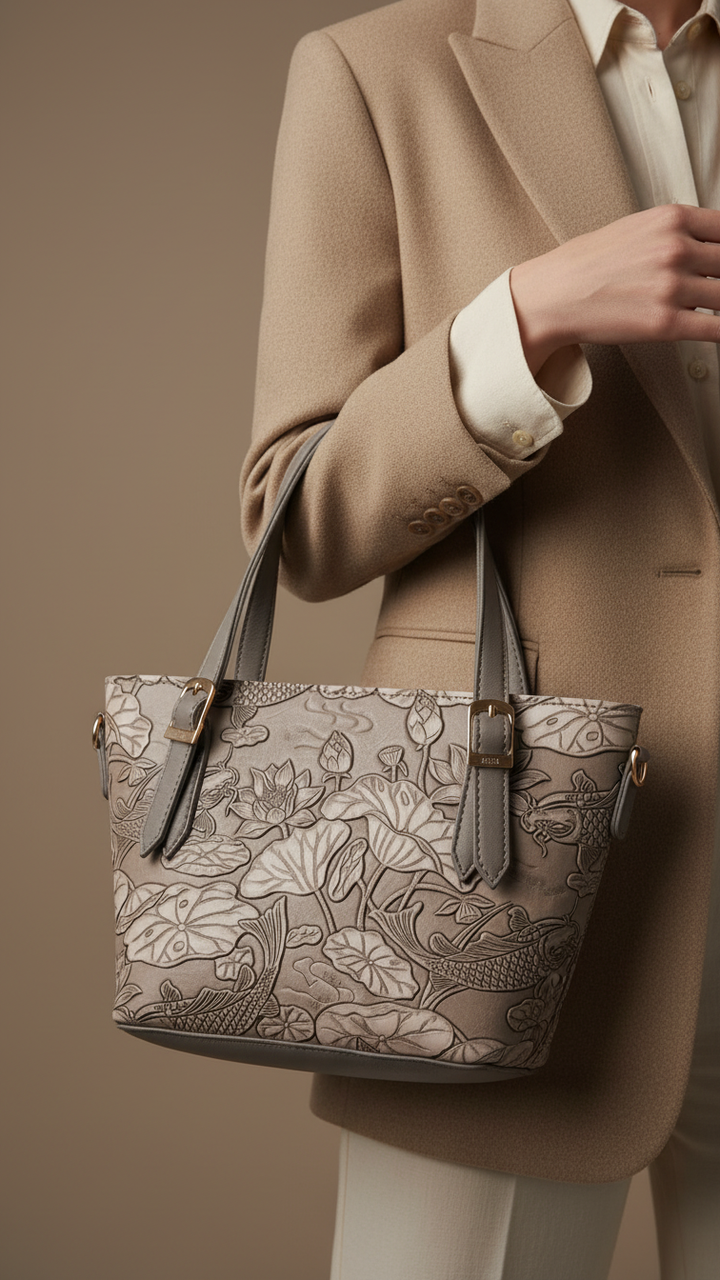 Grey Formal Hand Bag For Women P56306