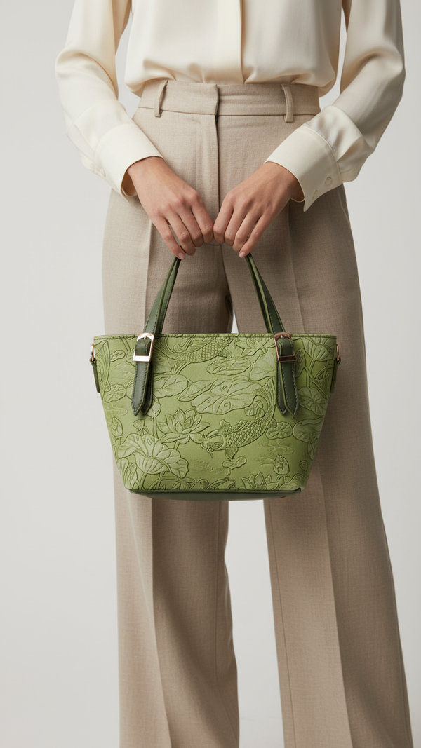 Green Formal Hand Bag For Ladies P56306