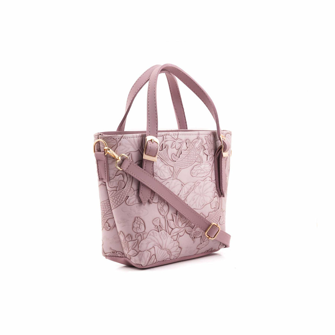 Lilac Formal Hand Bag For Ladies P56306