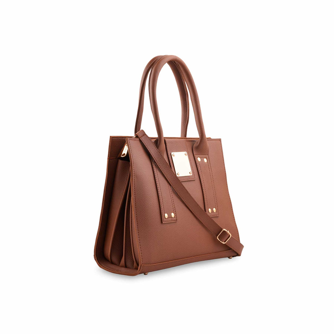 Mustard Formal Hand Bag For Women P56310