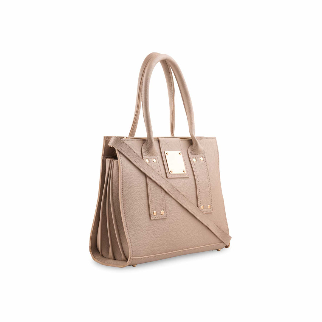 Beige Formal Hand Bag For Women P56310