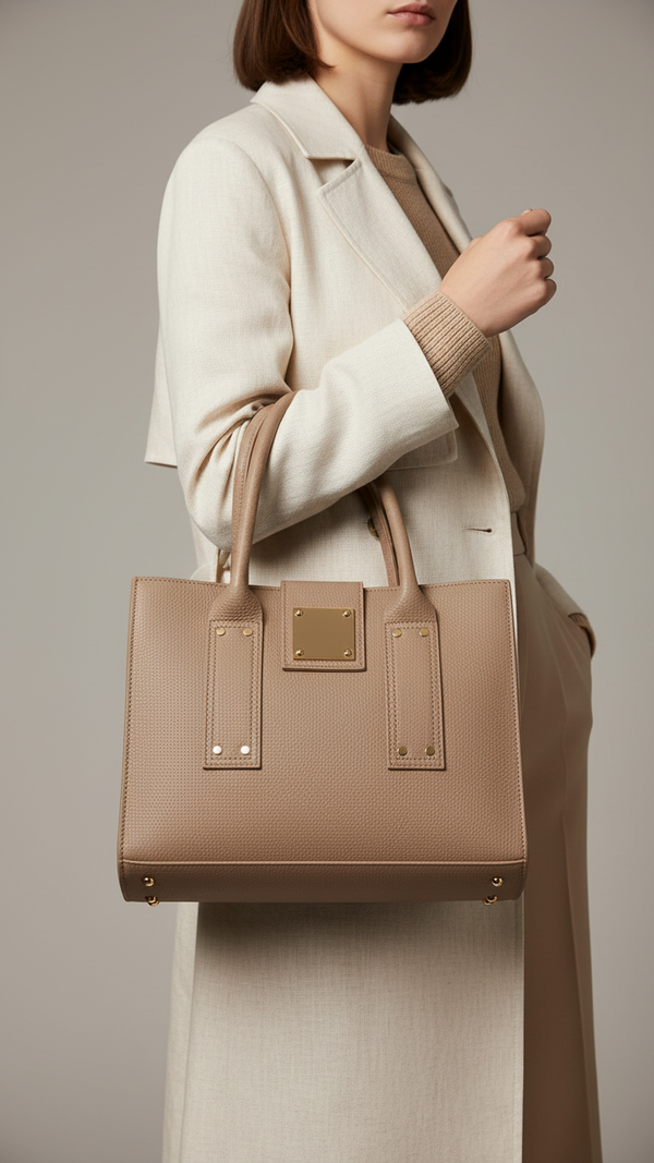 Beige Formal Hand Bag For Women P56310