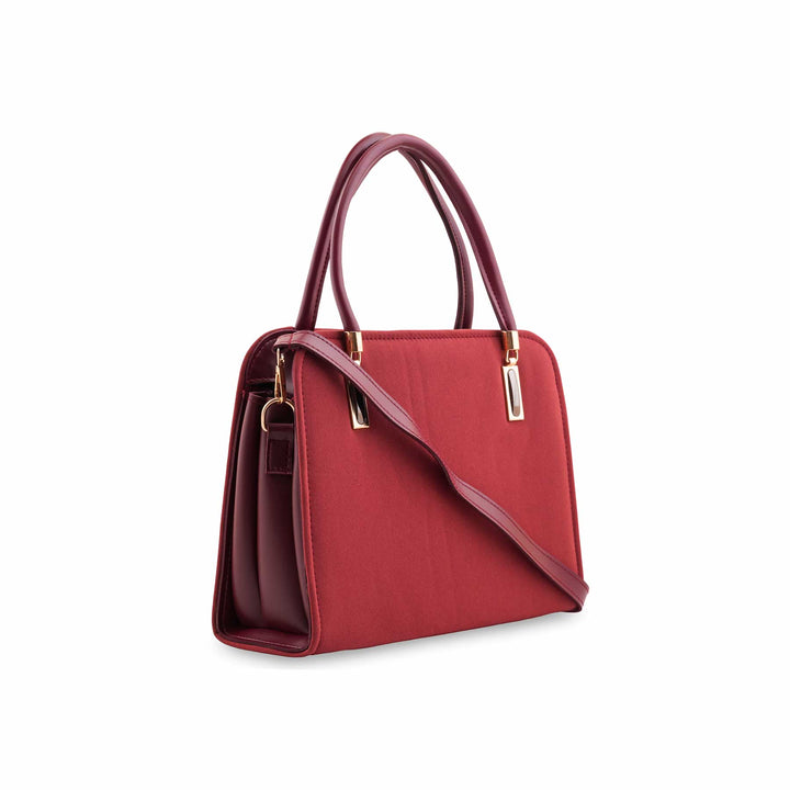 Maroon Formal Hand Bag For Women P56311