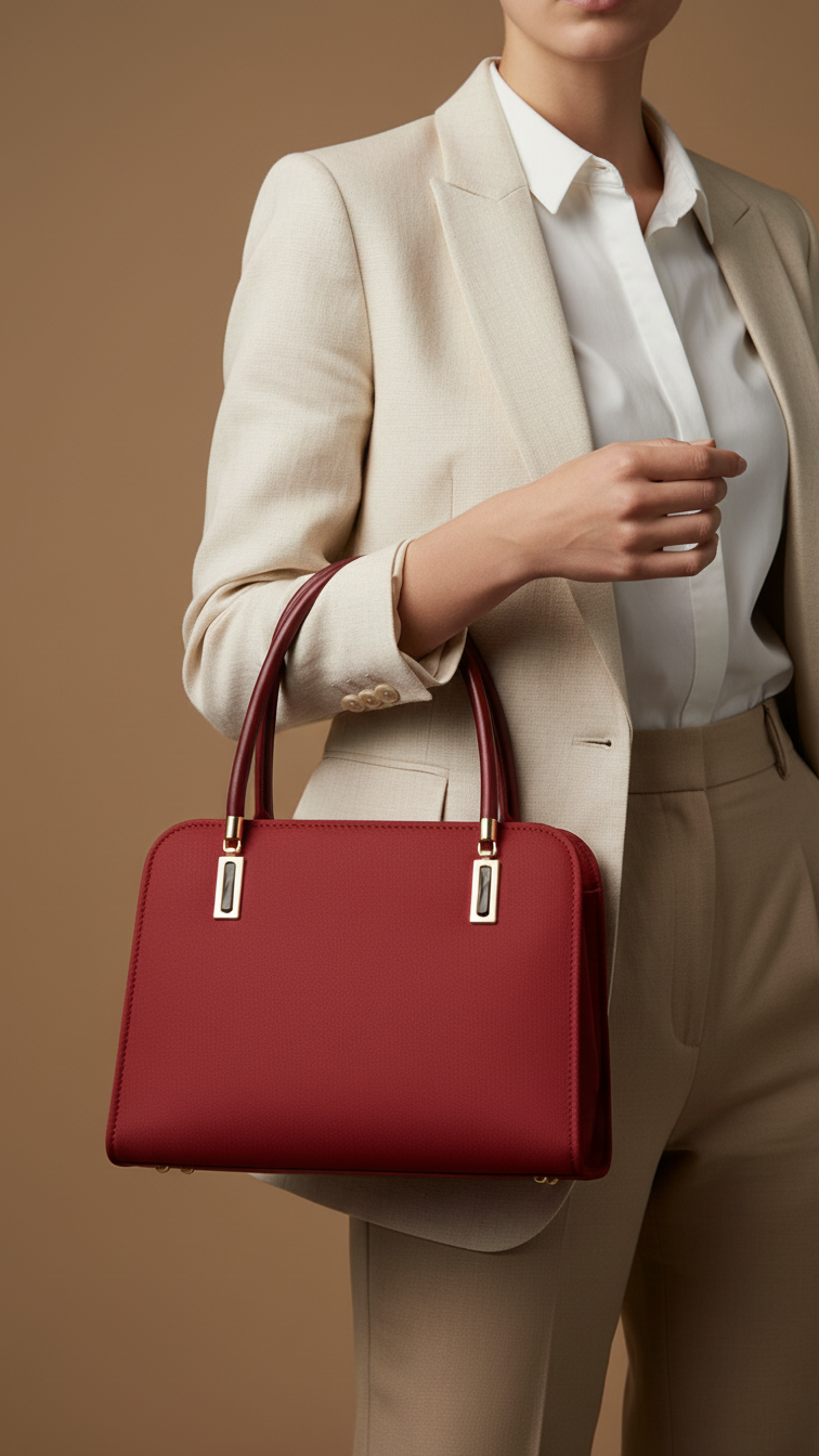 Maroon Formal Hand Bag For Women P56311