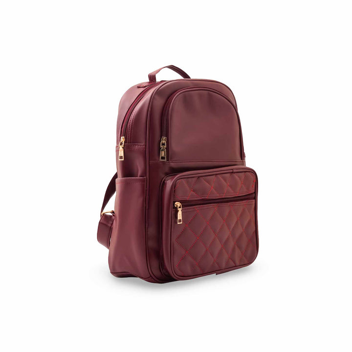 Maroon Casual Back Pack For Women P56319