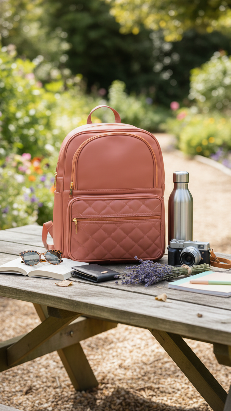 Pink Casual Back Pack For Women P56319