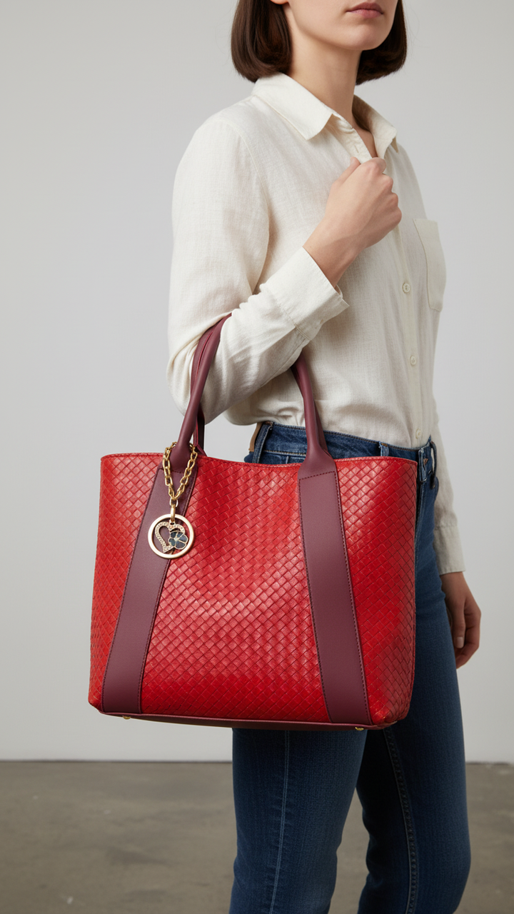 Maroon Casual Shoulder Bag For Ladies P56322