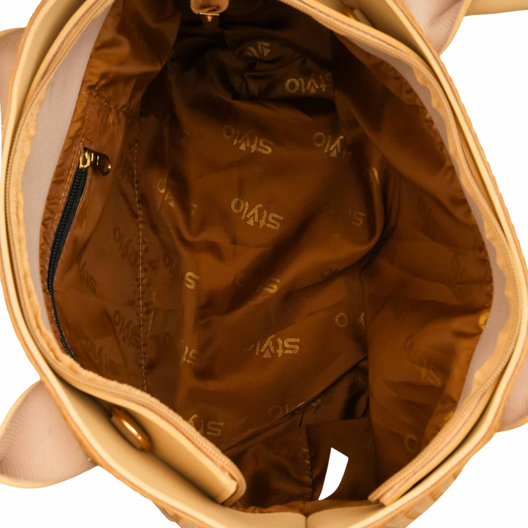 Beige Casual Shoulder Bag For Ladies P56322