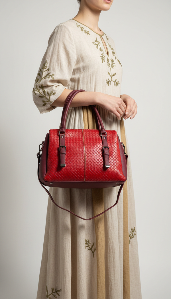Maroon Casual Hand Bag For Women P56324