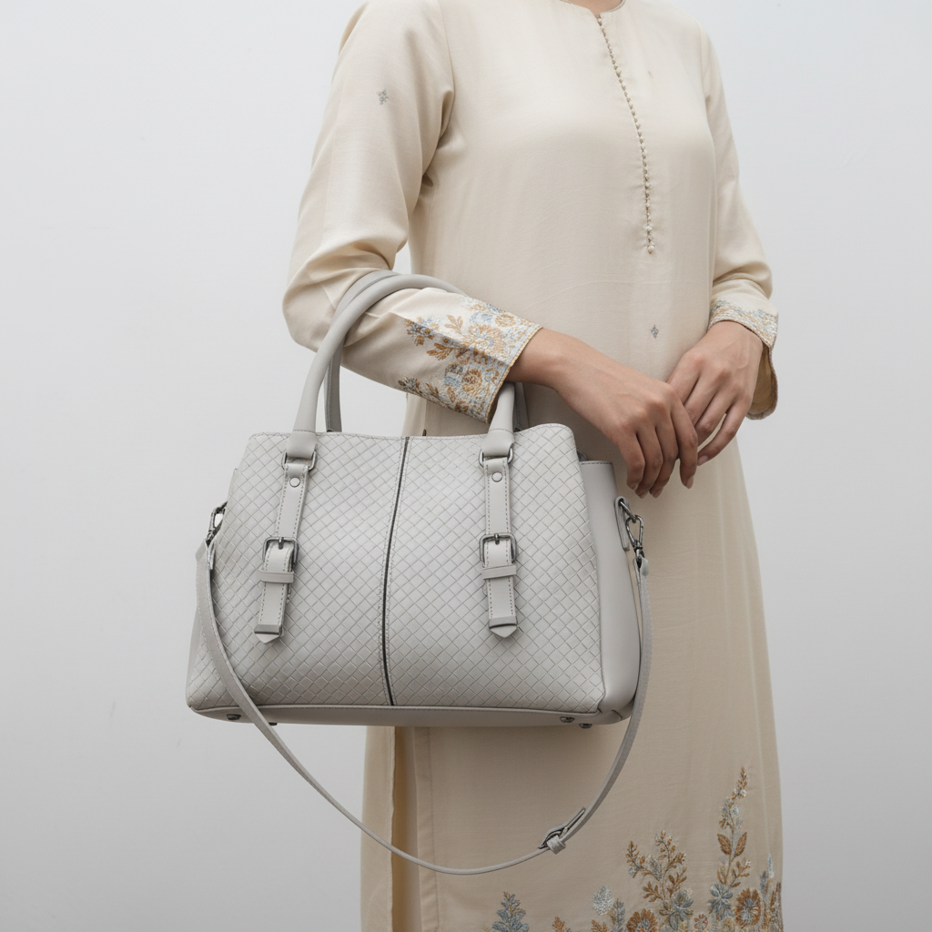 Grey Casual Hand Bag For Women P56324