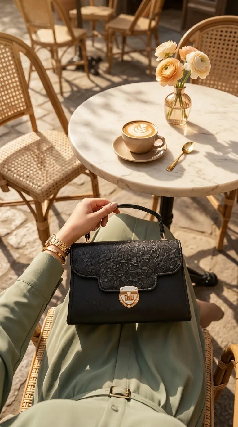 Black Casual Shoulder Bag For Women P56359