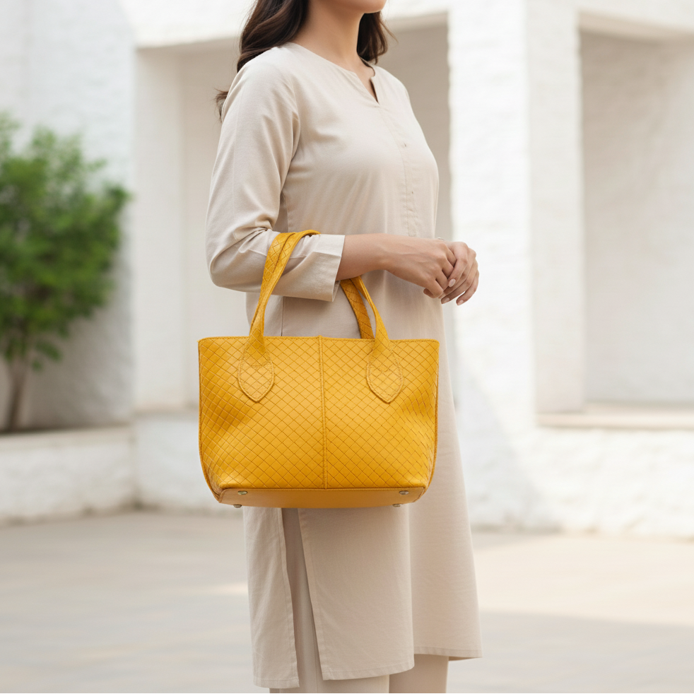 Yellow Casual Shoulder Bag For Women P56321