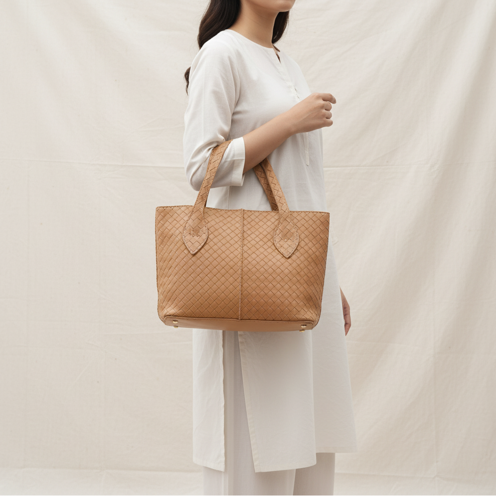 Beige Casual Shoulder Bag For Women P56321