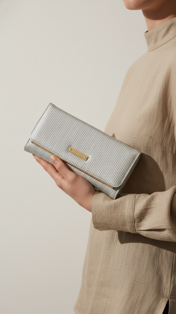 Silver Casual Wallet For Women P70959