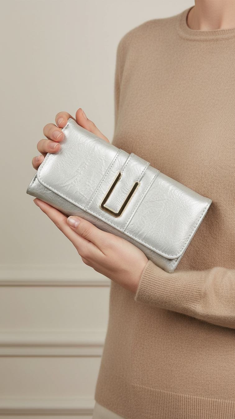 Silver Casual Wallet For Women P70960