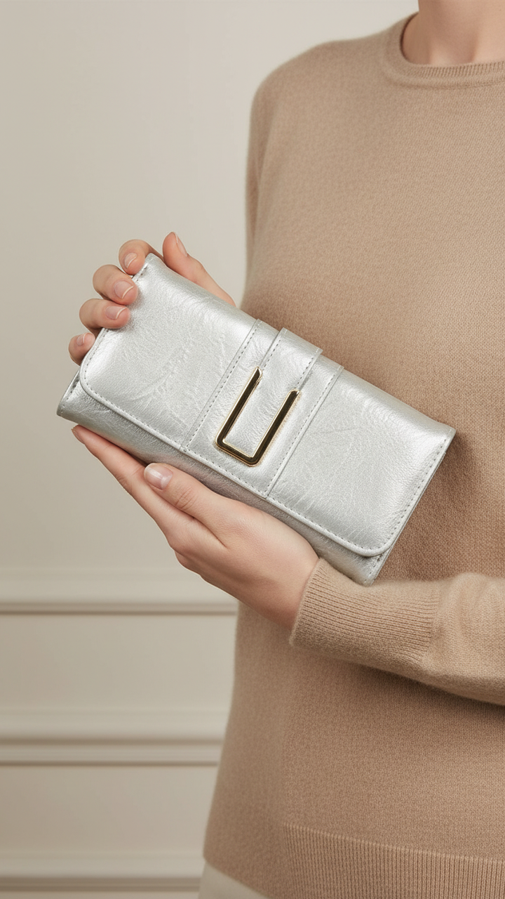 Silver Casual Wallet For Women P70960