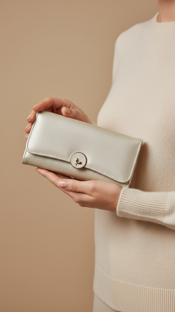 Silver Casual Wallet For Ladies P70965