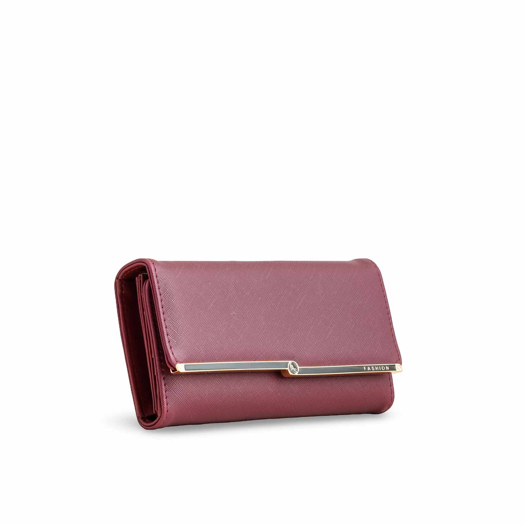 Maroon Casual Wallet For Ladies P70967