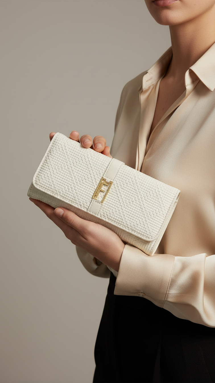 White Casual Wallet For Ladies P70969