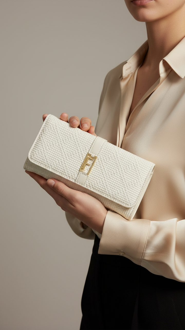 White Casual Wallet For Ladies P70969