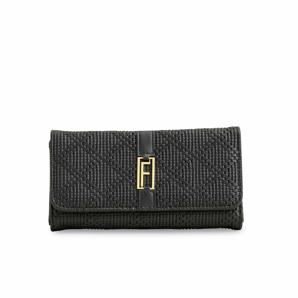 Black Casual Wallet For Ladies P70969