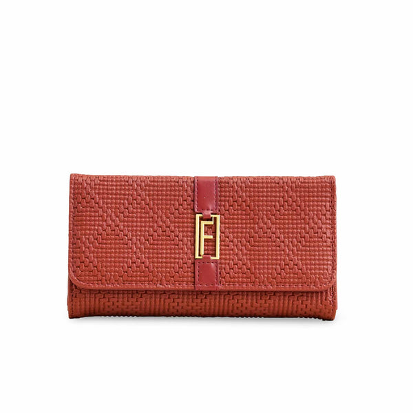 Maroon Casual Wallet For Ladies P70969