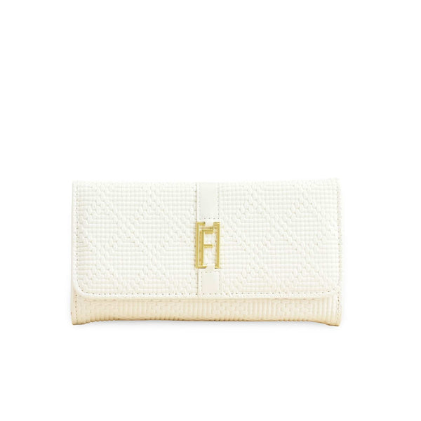 White Casual Wallet For Ladies P70969