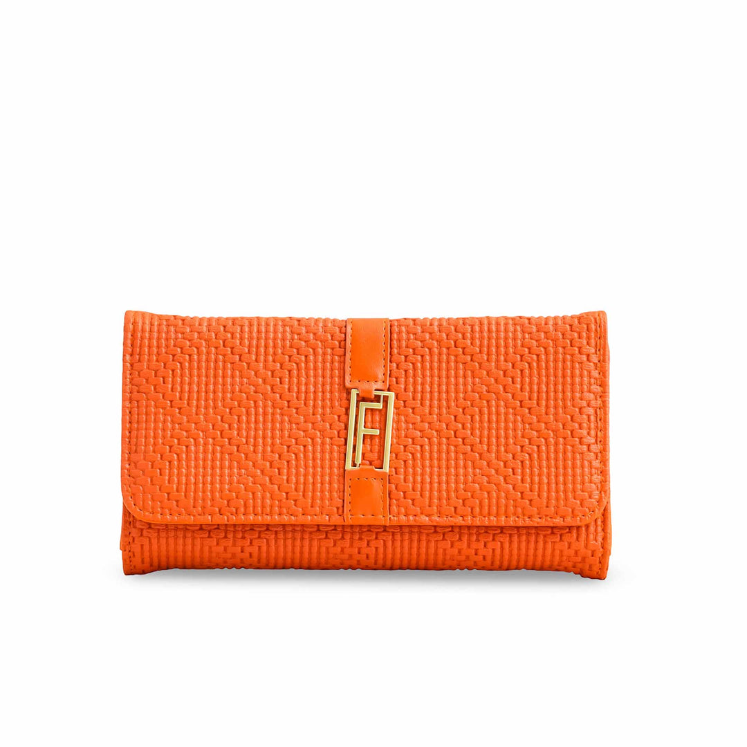 Orange Casual Wallet For Ladies P70969