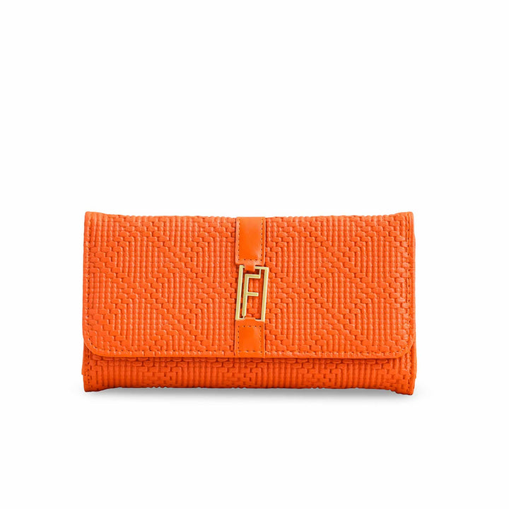 Orange Casual Wallet For Ladies P70969